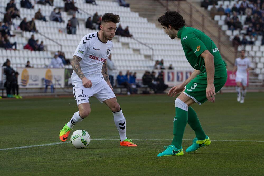Josan durante un partido con el Albacete / Eldigitaldealbacete.com