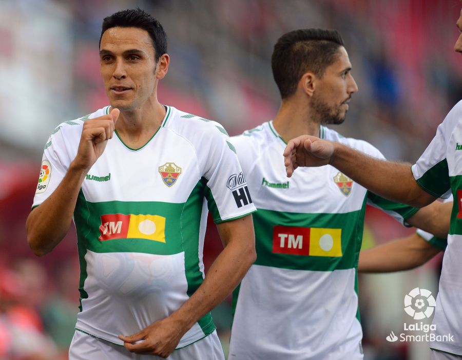 Ramón Folch celebra su gol al Numancia con el Elche / LFP