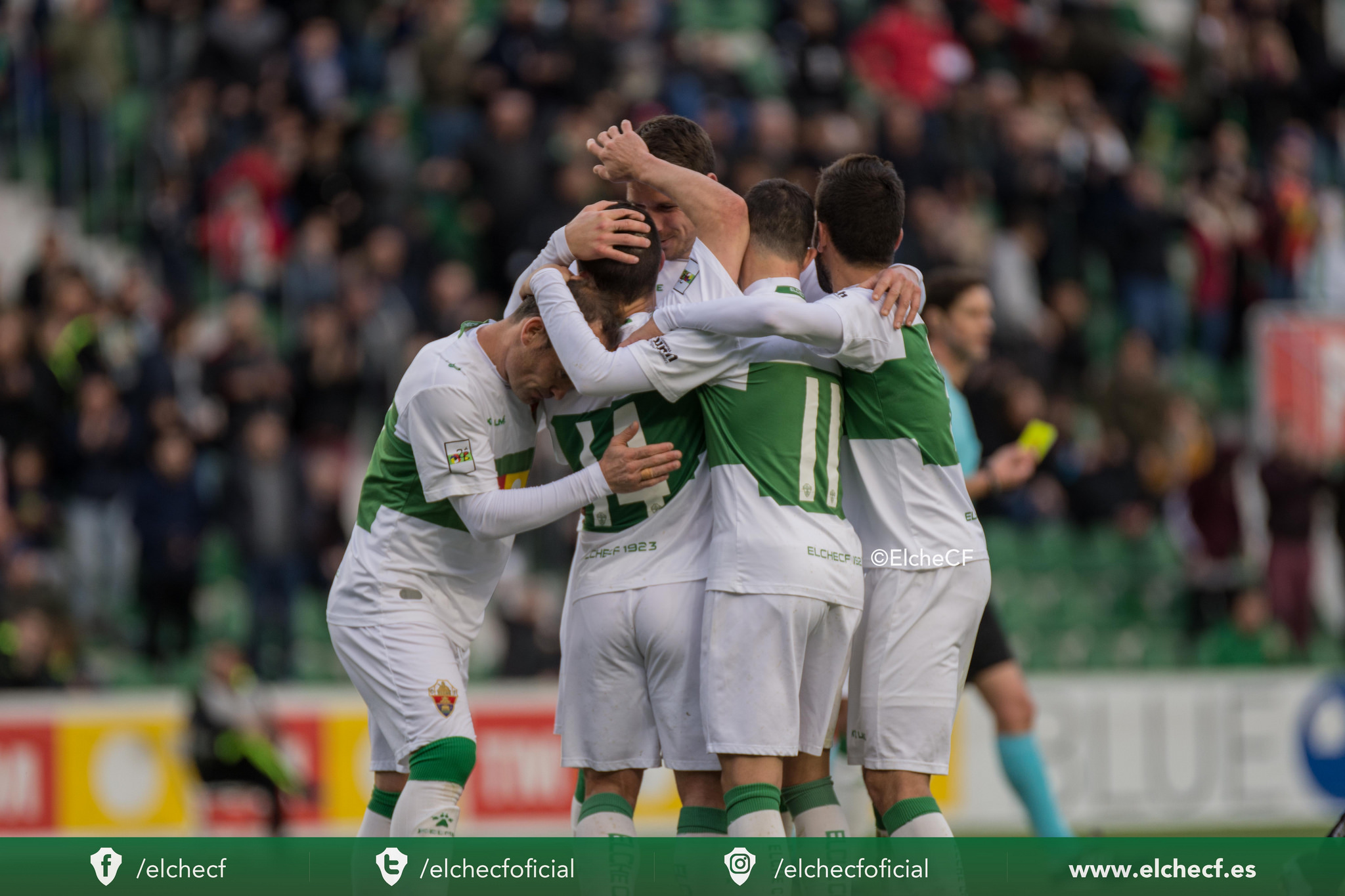 El Elche CF celebra un gol ante el UE Cornellà / Sonia Arcos - Elche CF