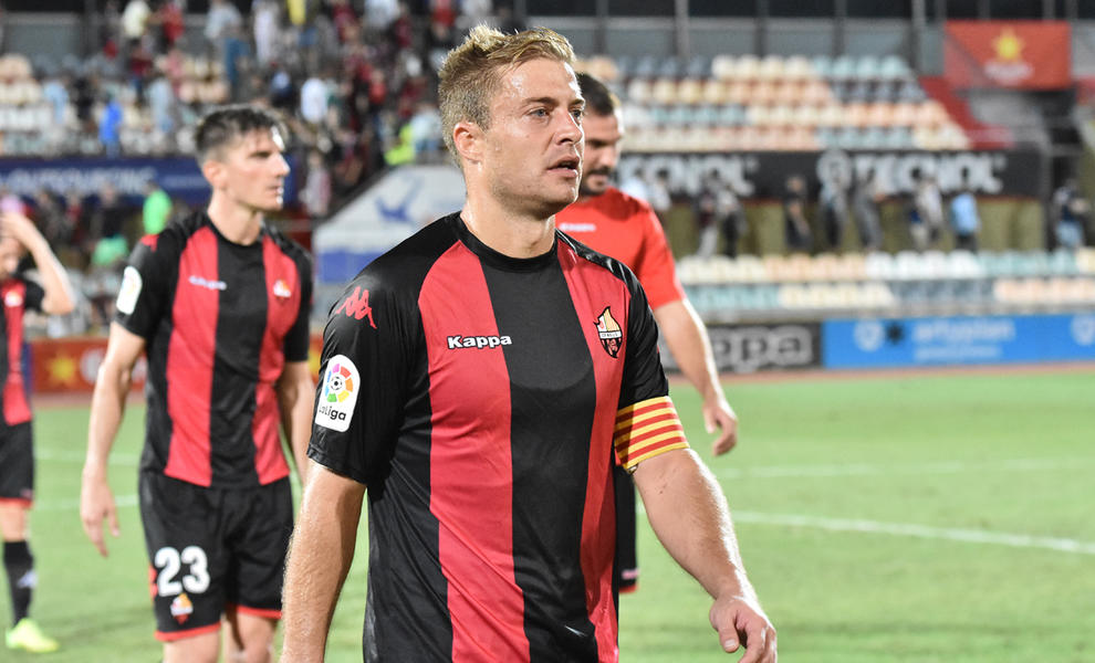 El jugador Jesús Olmo durante un partido con el Reus Deportiu / Diarimes.com