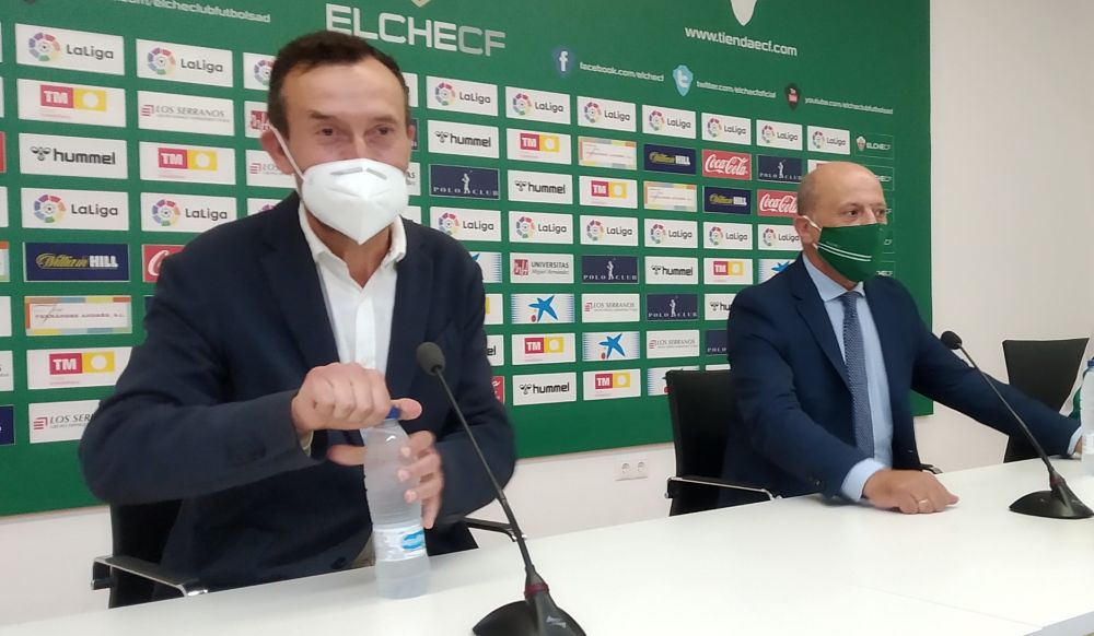 El Alcalde de Elche, Carlos González, y el presidente del Elche CF, Joaquín Buitrago / Elchedirecto.com