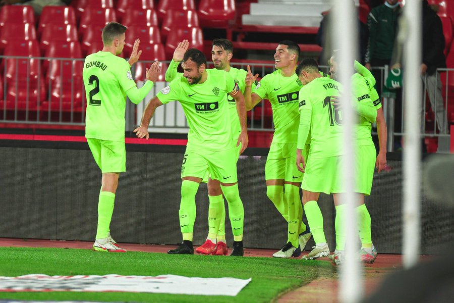 Los jugadores del Elche celebran un gol ante el Almería / Elche C.F. Oficial