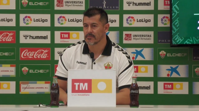 Jorge Almirón durante su presentación como entrenador del Elche CF