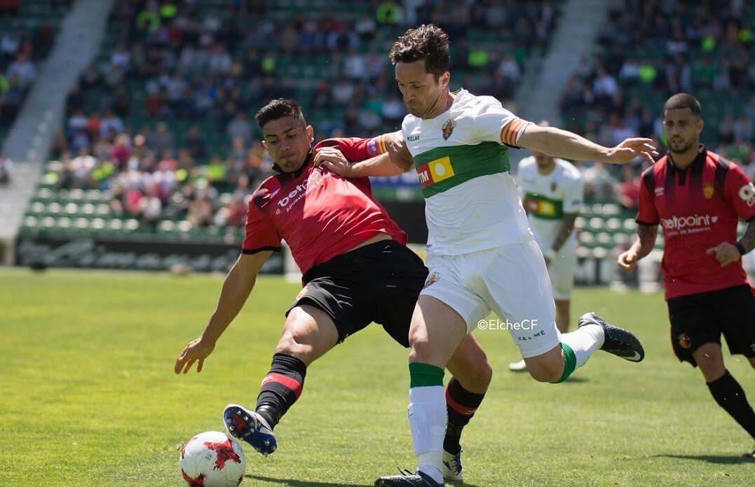 Edu Albacar durante un partido con el Elche ante el Mallorca / Sonia Arcos - Elche C.F.