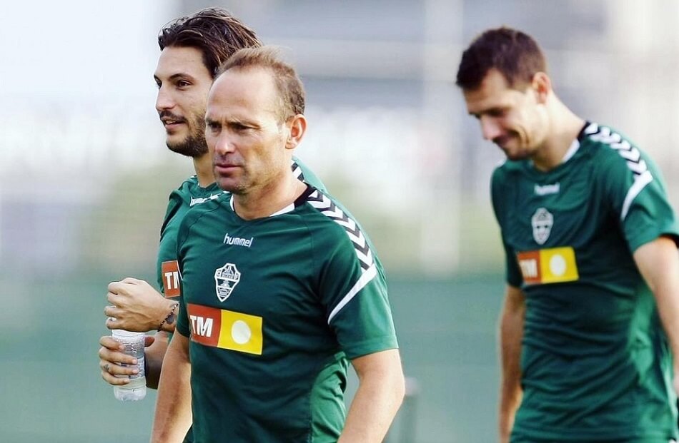 Nino y Juan Cruz, durante un entrenamiento con el Elche en la previa del playoff de ascenso | Elche C.F. Oficial