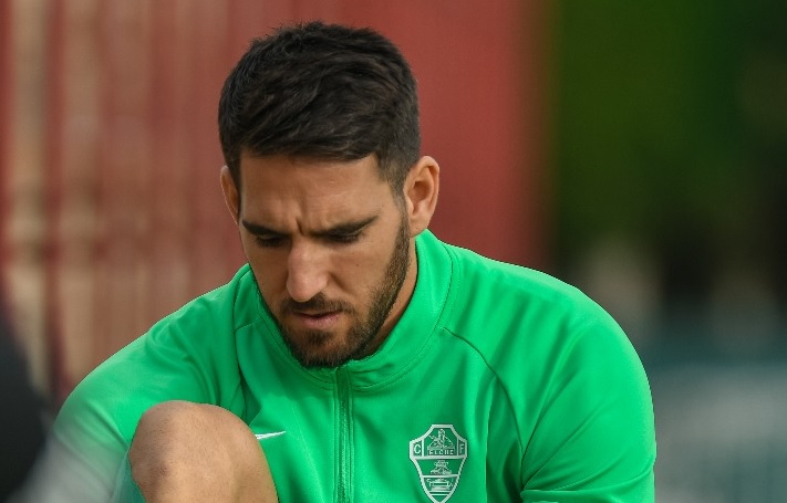 El jugador del Elche Pedro Bigas durante un entrenamiento / Elche C.F. Oficial